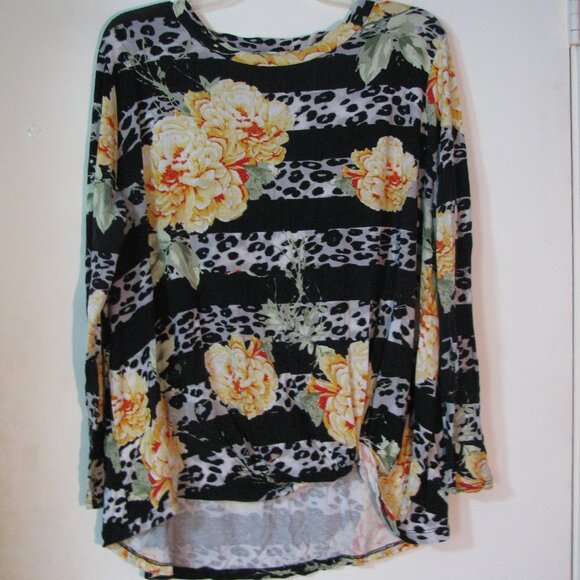 ODDY Tops - * Oddy Floral Top 1XL Plus Size Stripe Animal Print Stretch